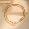 Minimalist Knot Link Chain Necklace for Women,Gold Plated Stainless Steel Necklace Bracelet, Chic Waterproof Jewelry Gift