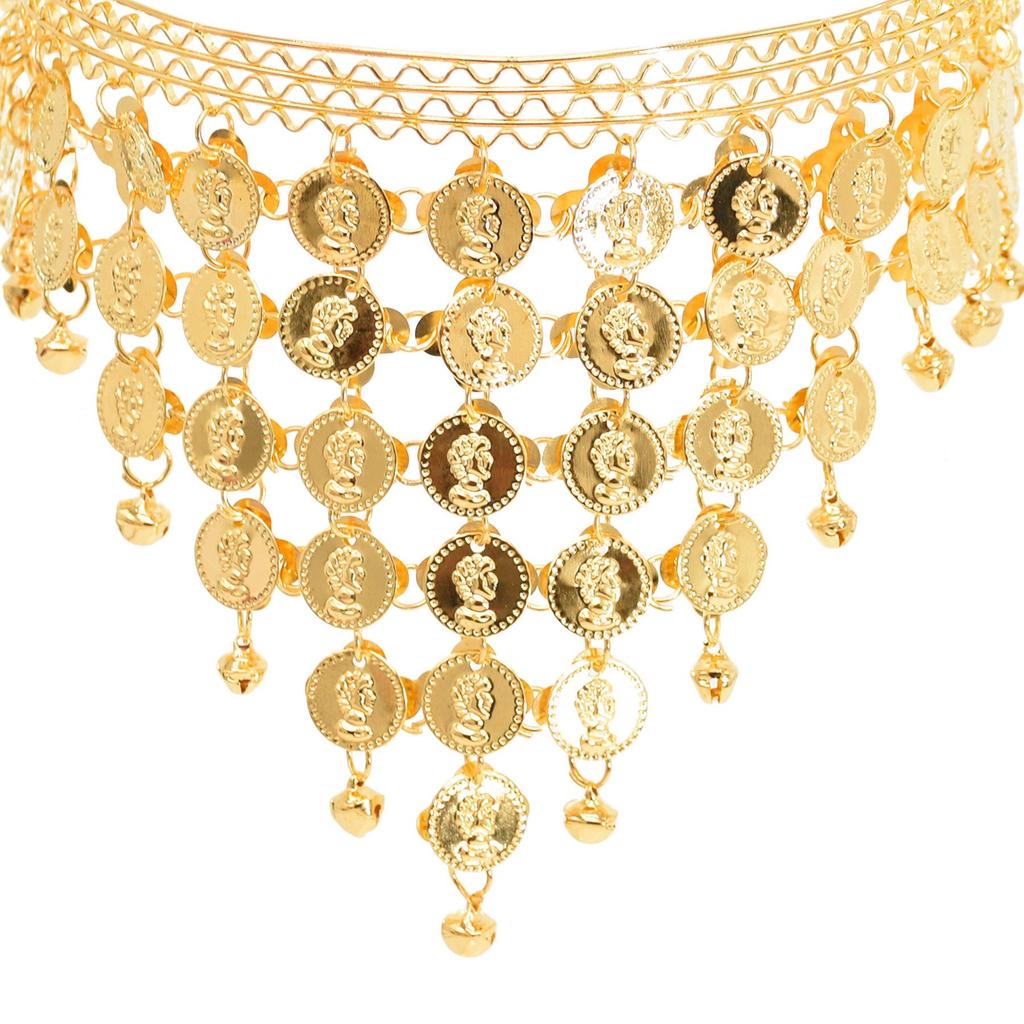 Retro Ethnic Indian Dance Coin Tassel Headband