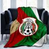 Mexico Football Team Emblem Printed Throws Blanket Soft Flannel Blankets for Couch Bed Gifts for Men Women Picnic Blanket Christmas Gifts