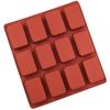 12-Cavity Square Shape Cake Mold Mini Fancy Brownie Cake Pan Silicone Mold Baking Mould Cookie Muffin Tray