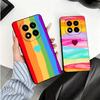 Rainbow Gradient Love Desgin Soft Phone Case for Xiaomi Redmi Note 12 13 14 15 Pro Plus 11 12S 11S 11T 10 4G Black Cover Back Sh