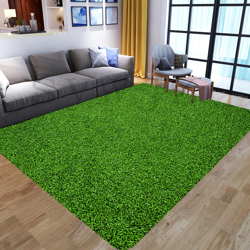 Green Grass Living Room Floor Mat 3D Printing Lawn Plant Bedroom Decoration Hallway Door Mat Non-slip Carpet Bathroom Floor Mat