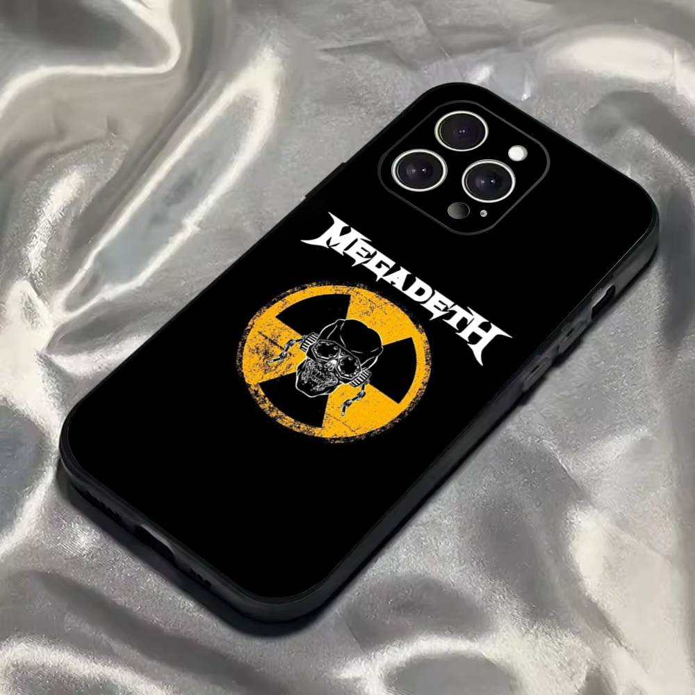 M-MegadethS Rust In Peace Phone Case For iPhone 16,15,14,13,12,11,Pro,Max,Plus,X,XS,SE4,E,Mini,Soft Black Case