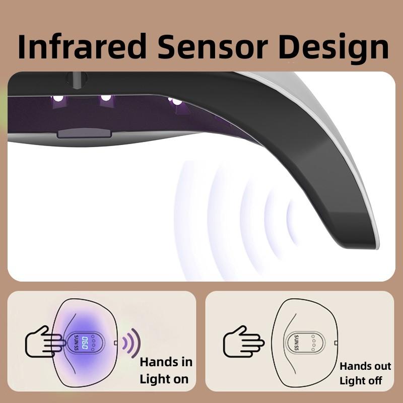 Max UV LED Lamp For Nail Dryer Manicure Nail Drying Lamp 66LEDS UV Gel Varnish With LCD Display UV Lamp For Manicure Salon