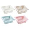 Kitchen Fruit Food Storage Box Plastic Clear Fridge Organizer Slide Under Shelf Drawer Box Rack Holder Refrigerator Drawer