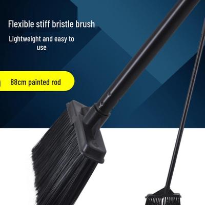Compact Narrow-Head Broom with Flexible Silk Wool for Indoor/Outdoor Use, Perfect for Yard and Household Sweeping