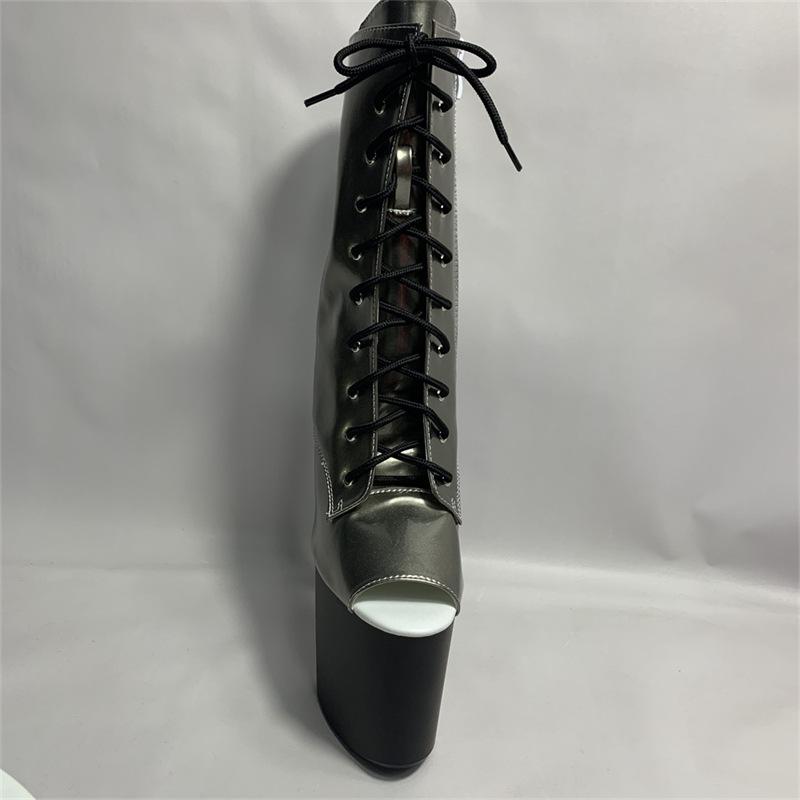 20CM Women Ankle Boots Platforms Shoes Nightclub Cosplay Sexy Pumps Thin Heels Peep Toe Shoes