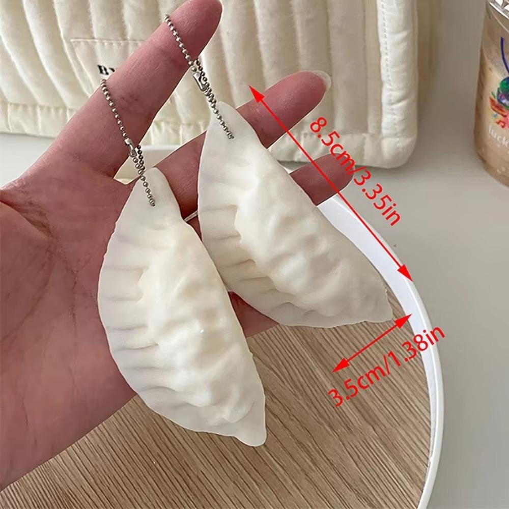 3D Bag Pendant Simulation Food Pinch Toy Mini Dumplings Keychain  Gift