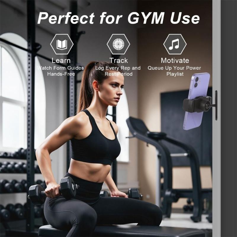 Universal Magnetic Phone Mount Antislip Design 360 Degree Rotating Car Phone Holder for Workout And Outdoor Activity