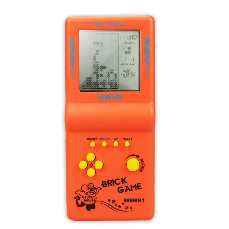"Classic Large-Screen Retro Tetris Handheld Game Console for Kids"
