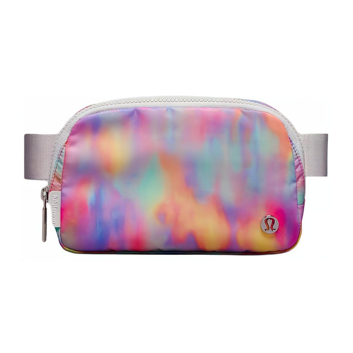 Lululemon Everywhere 1L Gradient Color Zipper Nylon Crossbody Waist Bag Regular Women bags Multicolor LU9B48S-PWPMVPOR Washed Print Multicolor Mixed Color Steam Color 12070₽
