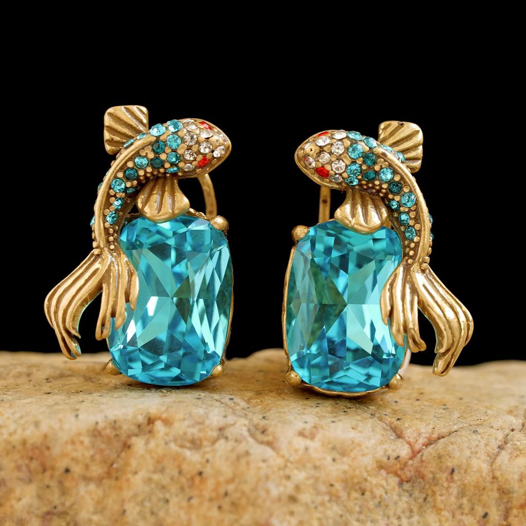 Vintage Inlaid Rhinestone Square Earrings for Women 2025 Fashion Flower Drop Earring High-end Retro Luxury Designer Zircon