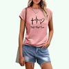 Women Fashion Short Sleeve T-shirt Sring&summer Casual Letter Print Top Ladies Round Neck Tee Shirt