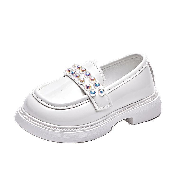 Girls' Small Leather Shoes 2025 Spring and Autumn New Korean Version of Girls' Pearl Princess Shoes Children's Soft-soled Single Shoes Performance Sho