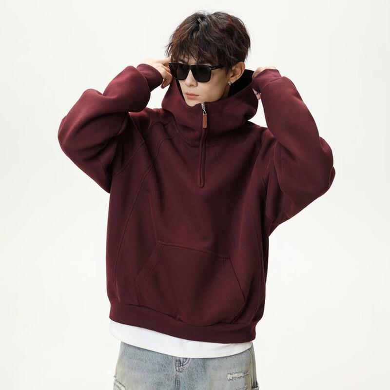 

MONPOC Heavyweight Half-Zip Hooded Sweatshirt L