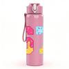 1PC Pastel Number Sixty Seven Art 750ml Color Plastic Sports Water Bottle Leakproof Flip Straw Lid Suitable for Sports Office Home Use