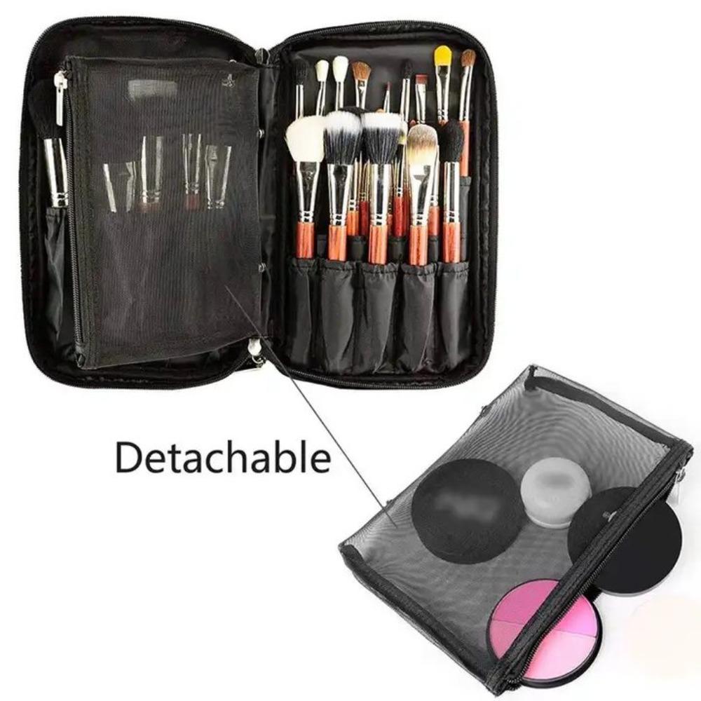 Folding Professional Cosmetic Brushes Bag Water-resistant Cosmetic Container Makeup Artist