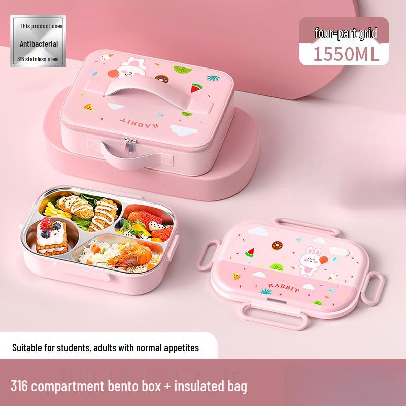 Sweet Elegance Kids Pink Insulated Lunch Box