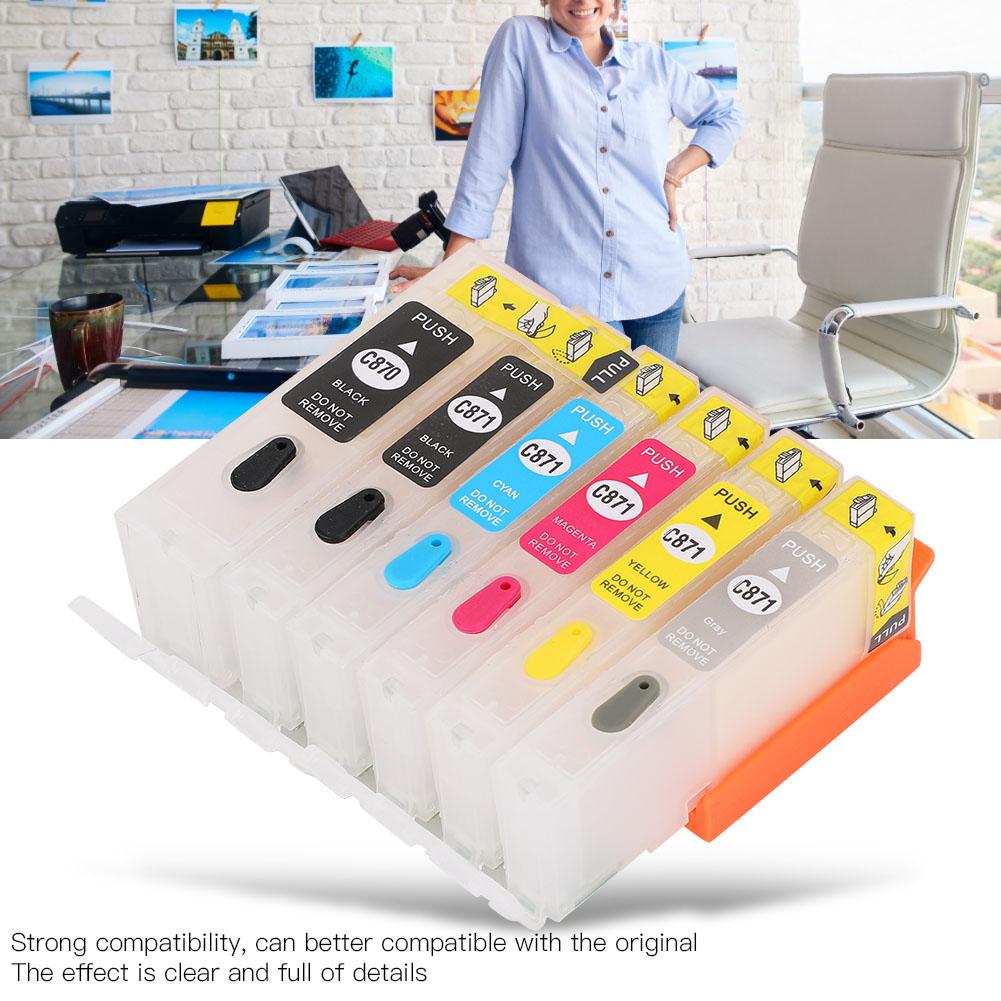 Ink Cartridge Set 5 Colors Printer Accessories for Canon PGI-870BK CLI-871BKCMYGY