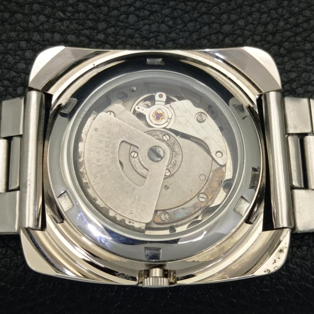 USED AUTOMATIC 46943 VINTAGE ORIENT JAPAN MENS BLUE COLOR DIAL WATCH A702237-5 R123-a702237