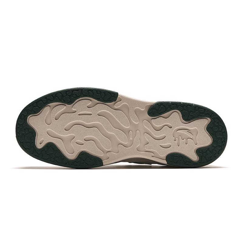 Anta Seaweed Height Increasing Lightweight Low-Top Skateboard Shoes Men's Beige White Green Sneakers