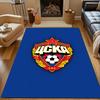 CSKA Emblem On Blue Background Patterned Carpet, Non Slip Mat Suitable for Living Room and Bedroom Sofas