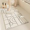 Modern Minimalist Anti-Slip Bathroom Silk Ring Mat - Cuttable, Dirt-Resistant, Hollow Drain Foot Pad