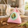 Triangle Rabbit Ears Bird Nest Soft Pet Cotton Sleeping Nest Creative Bird Hammock  Indoor Use