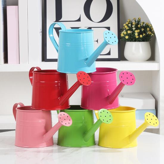 Metallvannkanne for Innendørsplanter Vannkanne med Bred Åpning Rustikk Blomsterarrangementsvase med Håndtak for Balkong Kontor Stue