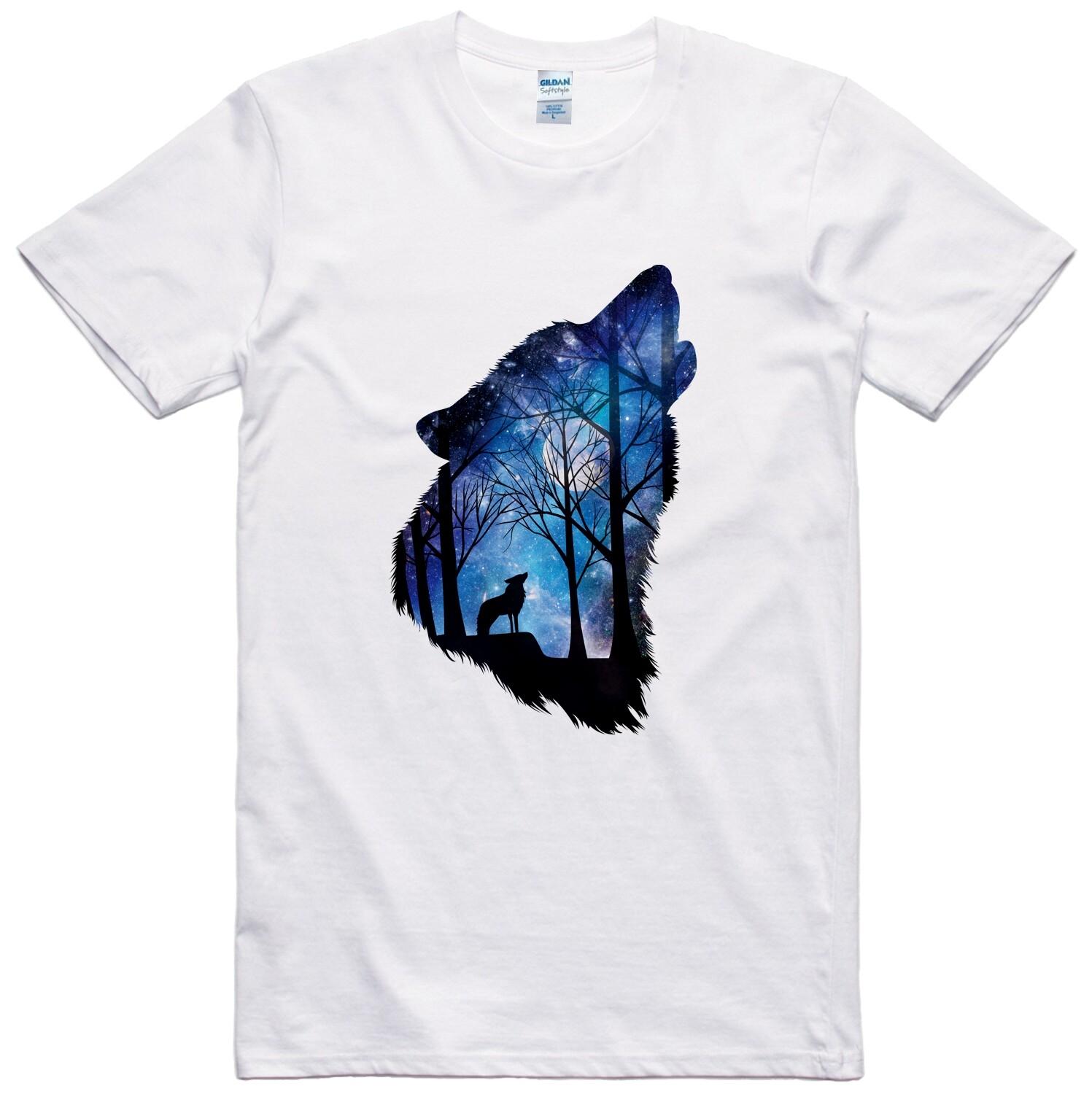 Howling Wolf T Shirt Unisex Nature Design Tee XXXXL