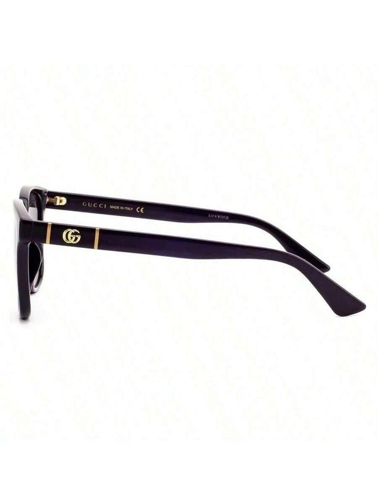 Gucci GG0637SK-001 Square Sunglasses for Men Women Black Gold GG Logo