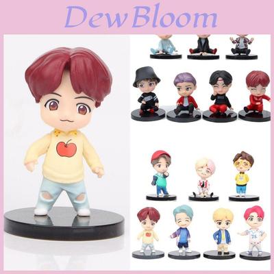Schattige 7-delige Bts Tinytan Set Miniatuurfiguren met Dynamite Bangtan Boys Voor Cadeau en Display