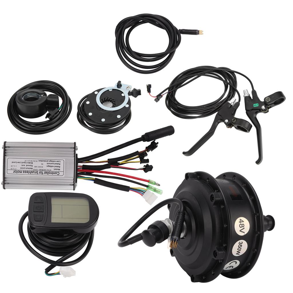 Electric Bike Conversion Kit 48V 350W Front Drive Wheel Hub Motor LCD5 Display Meter Set for Mountain Bicycle