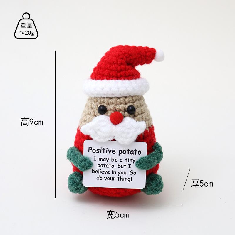 Knitted Doll Christmas Decoration Ornament Reindeer Snowman Santa Claus Handmade Woolen Christmas Ornaments Navidad Natal Gift