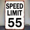 Vintage Metal Speed Limit 55 Sign Retro Wall Decor