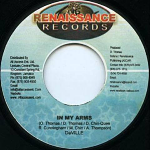 7inch Record DA'VILLE / VC - In My Arms / It's Time none Renaissance 2007 Jamaica Reggae, Ska & Dub