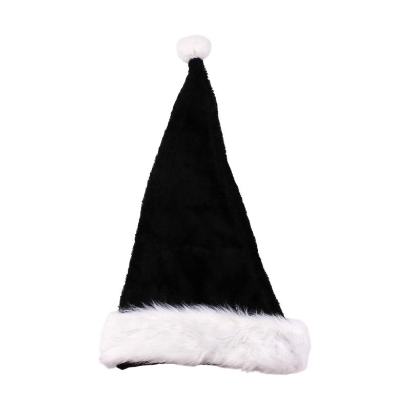 Long Tail Santa Hat Christmas Costume Cap with Trim Detail Ball Tip for Parties Photos Stage Wear Display Table Use