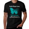 Faith Hope Love Butterfly Scleroderma Awareness Tshirt T Shirt Unisex Plain Tshirt