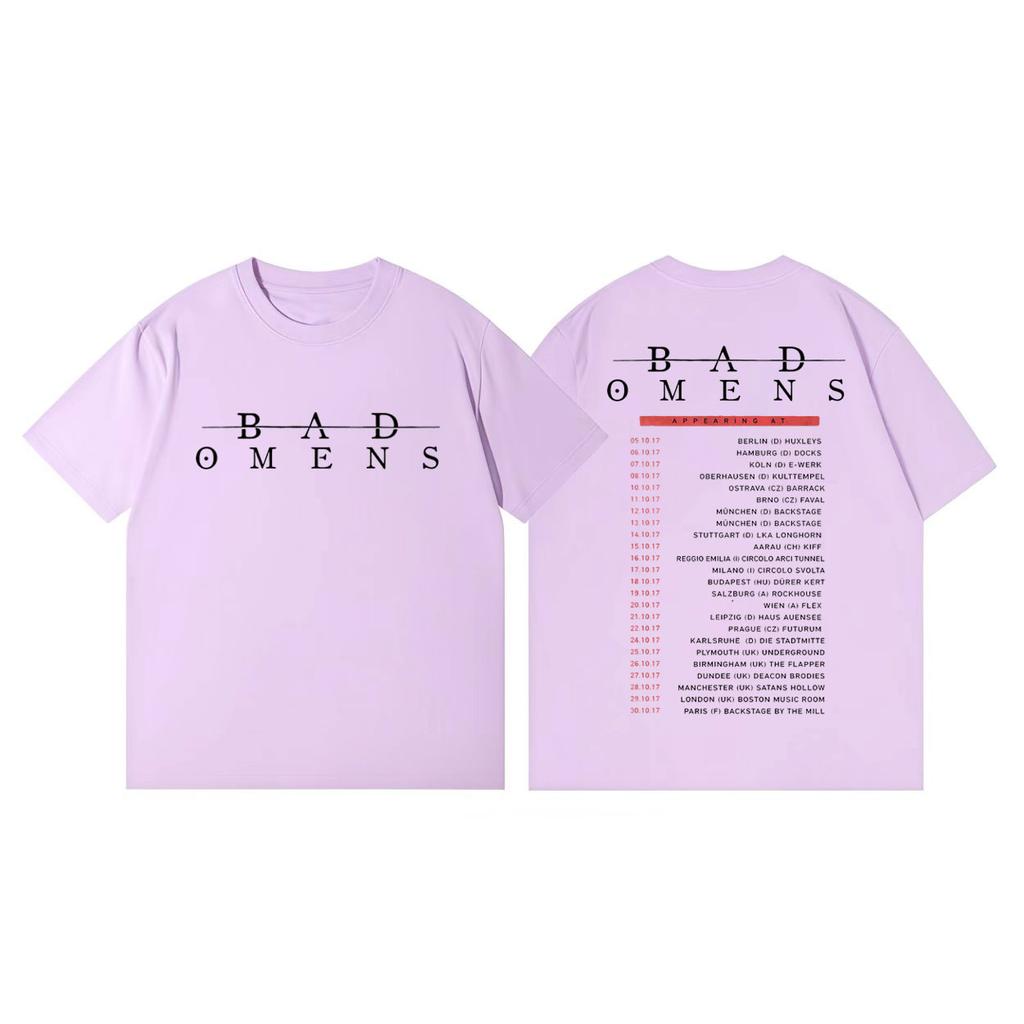 Rock Band Bad Omens Double Sided Print T Shirt Men Women Clothing Fashion Pop Music Tshirt Summer Casual Loose Cotton Tshirts