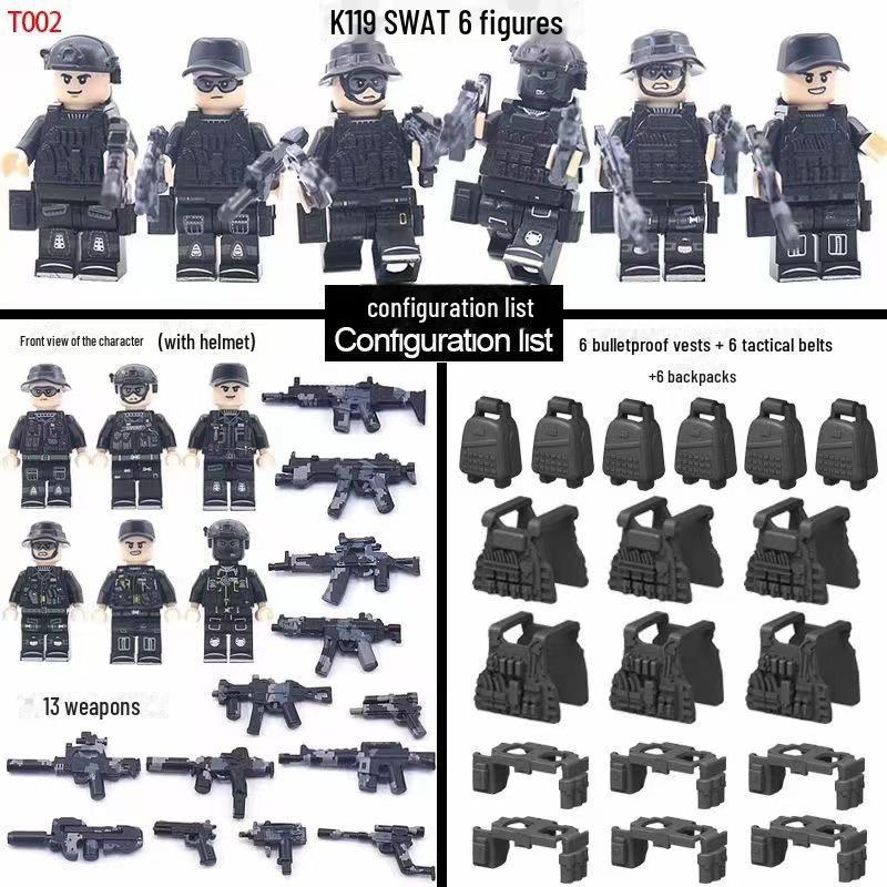 "Military Building Blocks: Camouflage Special Forces & SWAT Weapons Set"
