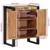 Shoe Cabinet Multicolored 56 x 35 x 70 cm Solid Reclaimed Wood