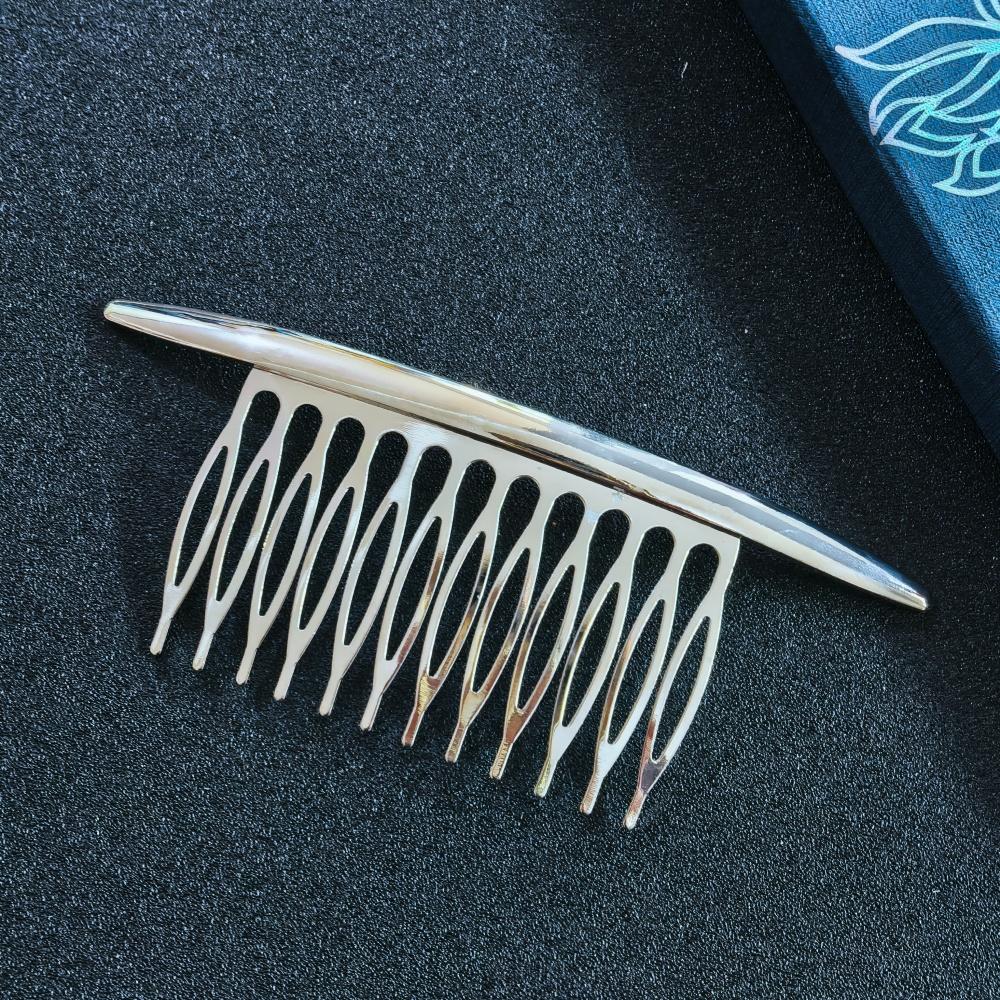 

Elegant Metal Hair Combs For Women Girls Fashion Shiny Hair Clip Pins for Women Girls HairPins Female Hair Accessories срібний