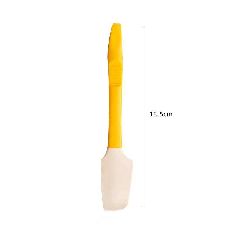 Ev Tipi İki'si Bir Arada Pişirme Spatulası Yüksek Sıcaklığa Dayanıklı Silikon Spatula Krema Reçel Tereyağı Spatulası Mutfak Karıştırma Spatulası