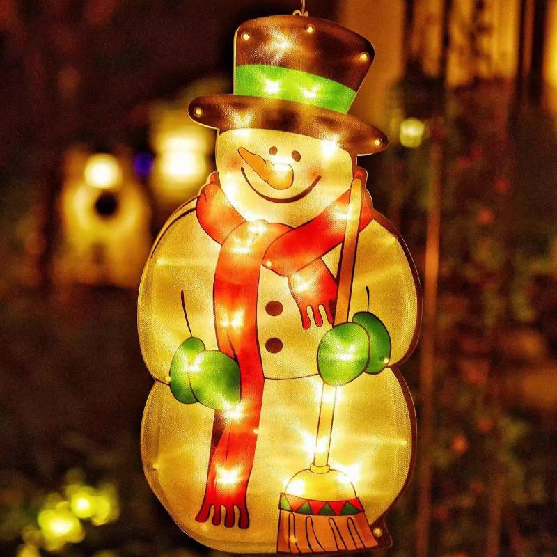 Christmas Decorative Lights Santa Suction Lights Christmas Tree Decorations Festive Styling Lights Window Lighting Decorations