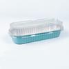 50Pcs Rectangular Baking Cups with Lids 200ml Aluminum Foil Ramekins Pan Dessert Cupcake Containers Wrappers for Party Wedding