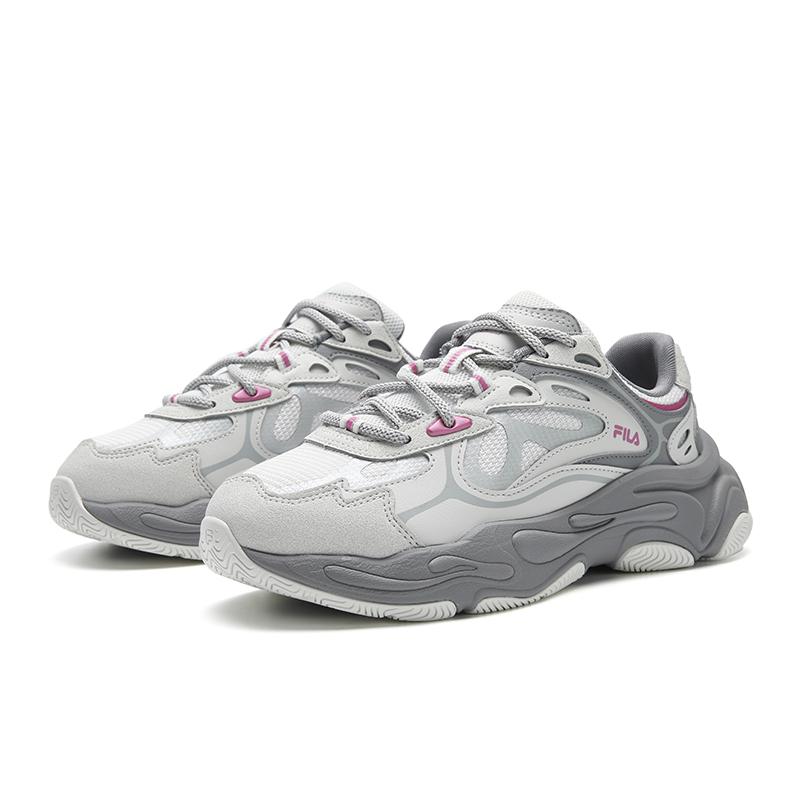 Fila Mars 4 Fashion Retro Trendy Sports Versatile Commuting Simple High-End Comfortable Personality Sneakers Women Sneakers Gray White F12W542103FVC