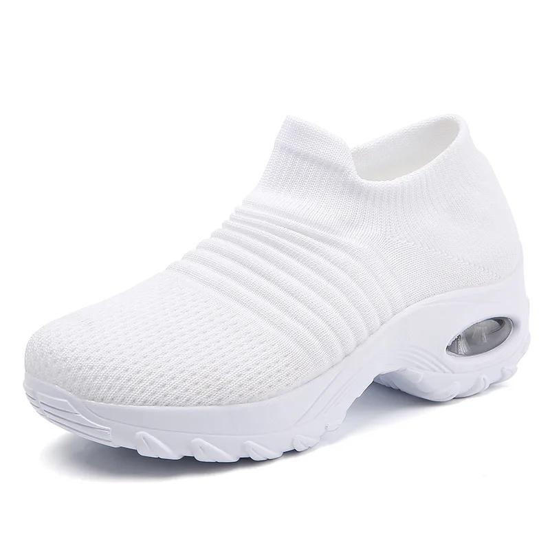 Fashion Summer Women Sneakers Fashion Slope Heel Casual Shoes Breathable Designer Lazy Loafers Lightweight Non Slip Single Shoes Women