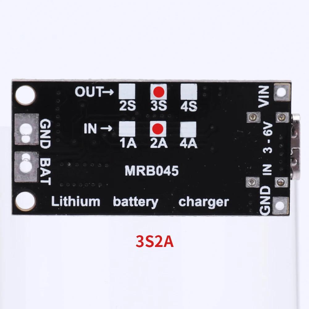 18650 Lithium Battery 2S 3S 4S Type-C To 8.4V 12.6V 16.8V Charging Boost Module Step-Up Boost LiPo Polymer Li-Ion Charger 1/2/4A