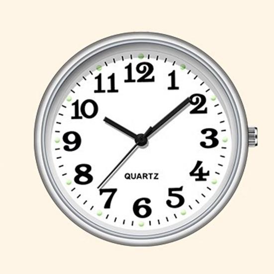 Watch Keychain Circular Dial High Precision Quartz Movement Pointer Silent Watch Compact Hook Keyring Watch