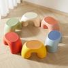 Round and Comfortable Small Stool Anti Slip and Durable Rainbow Stool Simple Circular Rainbow Thick Stool